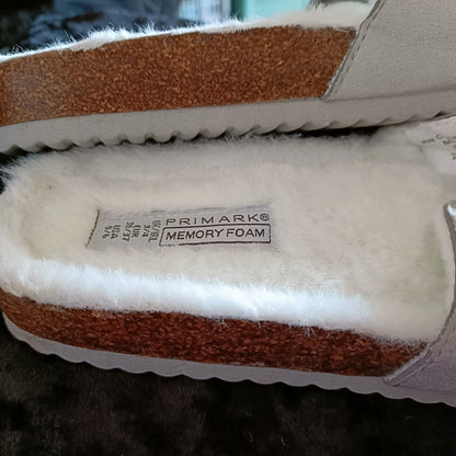 Big Buckle Sliders with Cork Sole