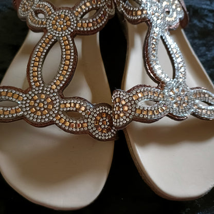 Bronze Bling Summer Sandals