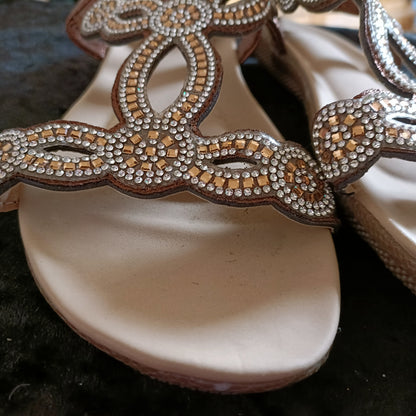 Bronze Bling Summer Sandals