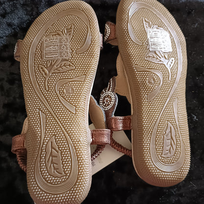 Bronze Bling Summer Sandals