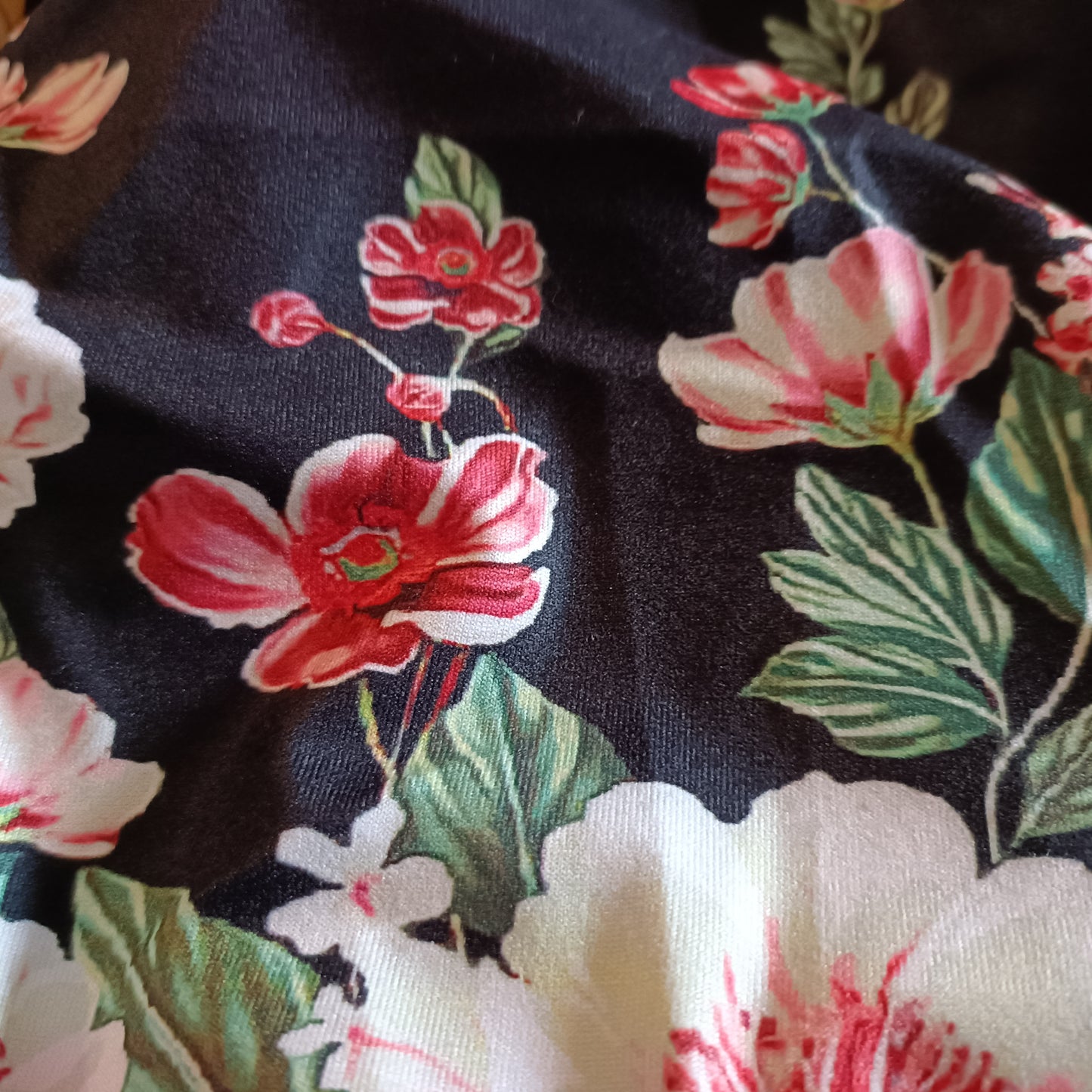 Short Black Floral Skirt