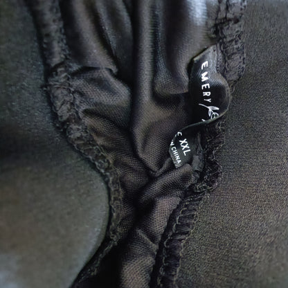 Short Black Skirt with Gem Front Detail