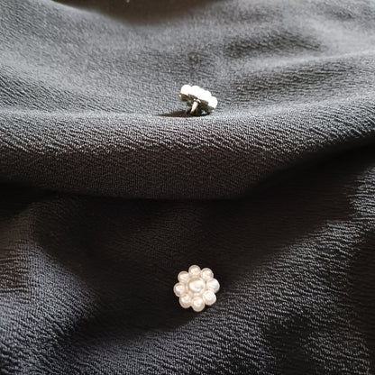 Short Black Skirt with Gem Front Detail