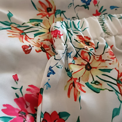 White Floral skirt
