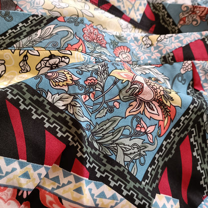 Long Floral Wraparound Skirt