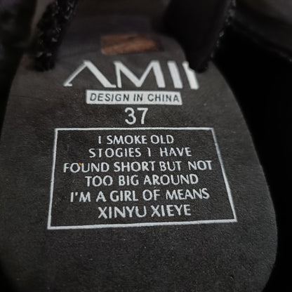 Black Sequin Wedge Flip Flops