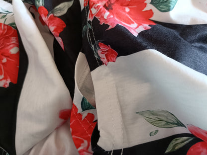 Striped T Shirt with Floral Print