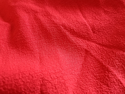 Red Long Sleeve Blouse with Shirred Elasticated Cuffs