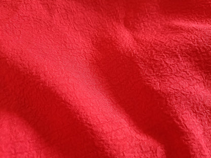 Red Long Sleeve Blouse with Shirred Elasticated Cuffs