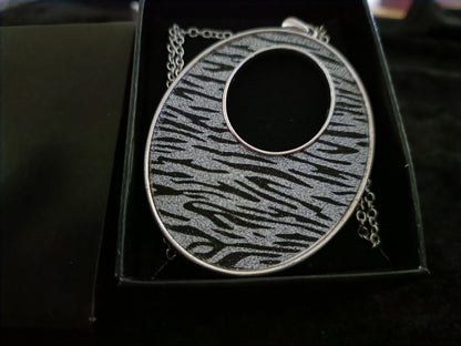 Avon Suzette Zebra Print Necklace