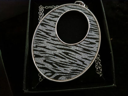 Avon Suzette Zebra Print Necklace