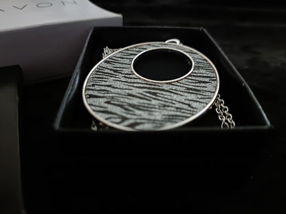 Avon Suzette Zebra Print Necklace
