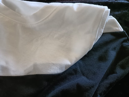 Black and White Cold Shoulder Top