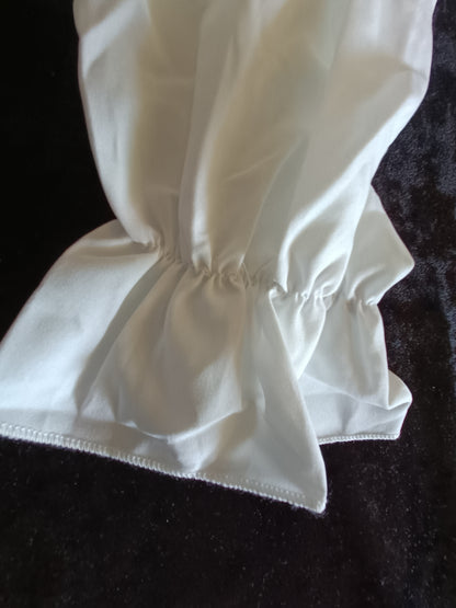 White Gypsy Style Top with Elasticated Waist and Tie Bodice