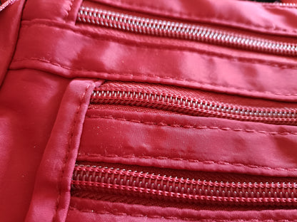 Dark Red Multipocketed Cross body Bag