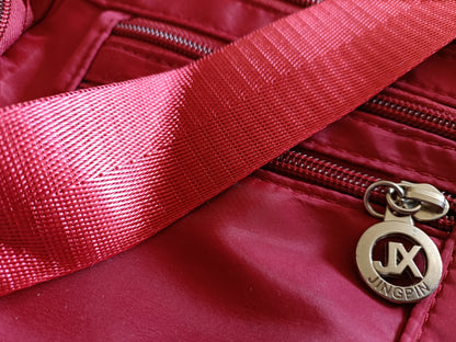 Dark Red Multipocketed Cross body Bag
