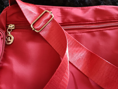 Dark Red Multipocketed Cross body Bag