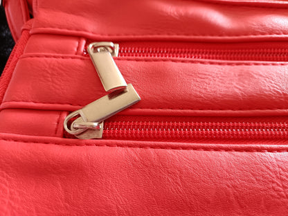 Red Expandable Cross-Body/Shoulder Bag