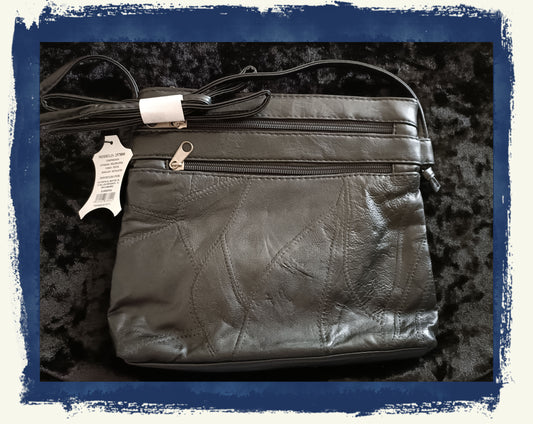 Black Leather Cross Body/Shoulder Bag