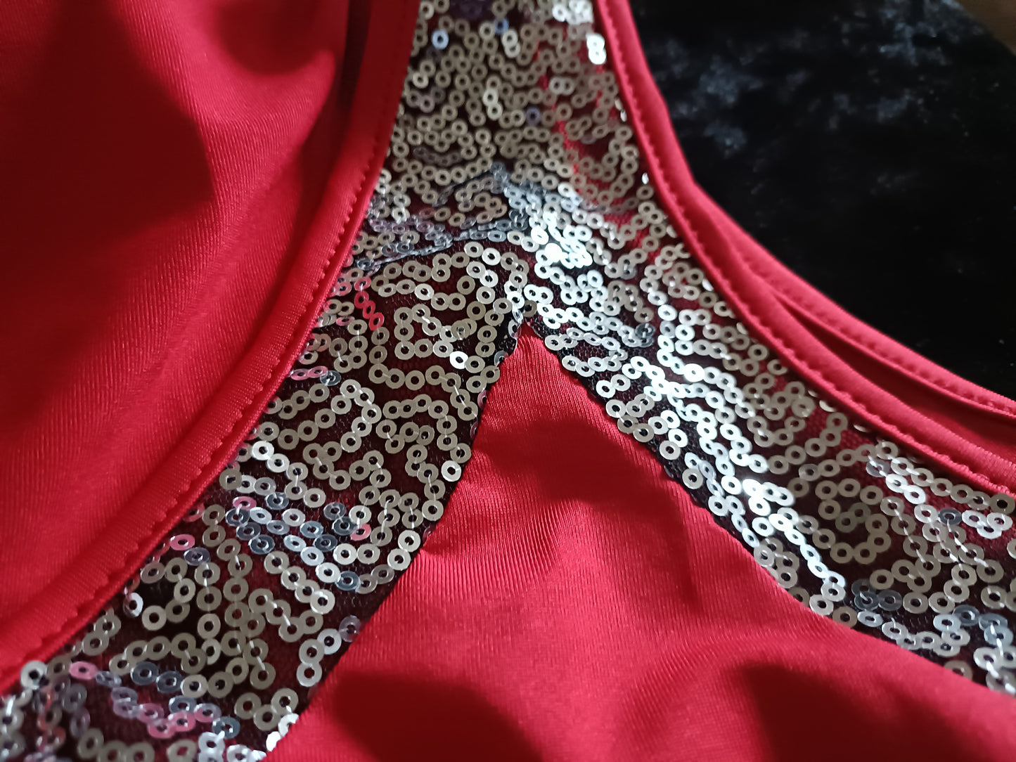 Sleeveless Top with Sequin Trim