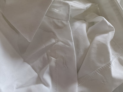 White Shirt/Blouse with Frill Hem