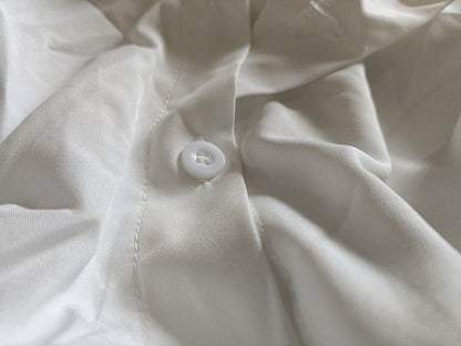 White Shirt/Blouse with Frill Hem