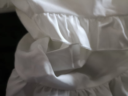 White Shirt/Blouse with Frill Hem