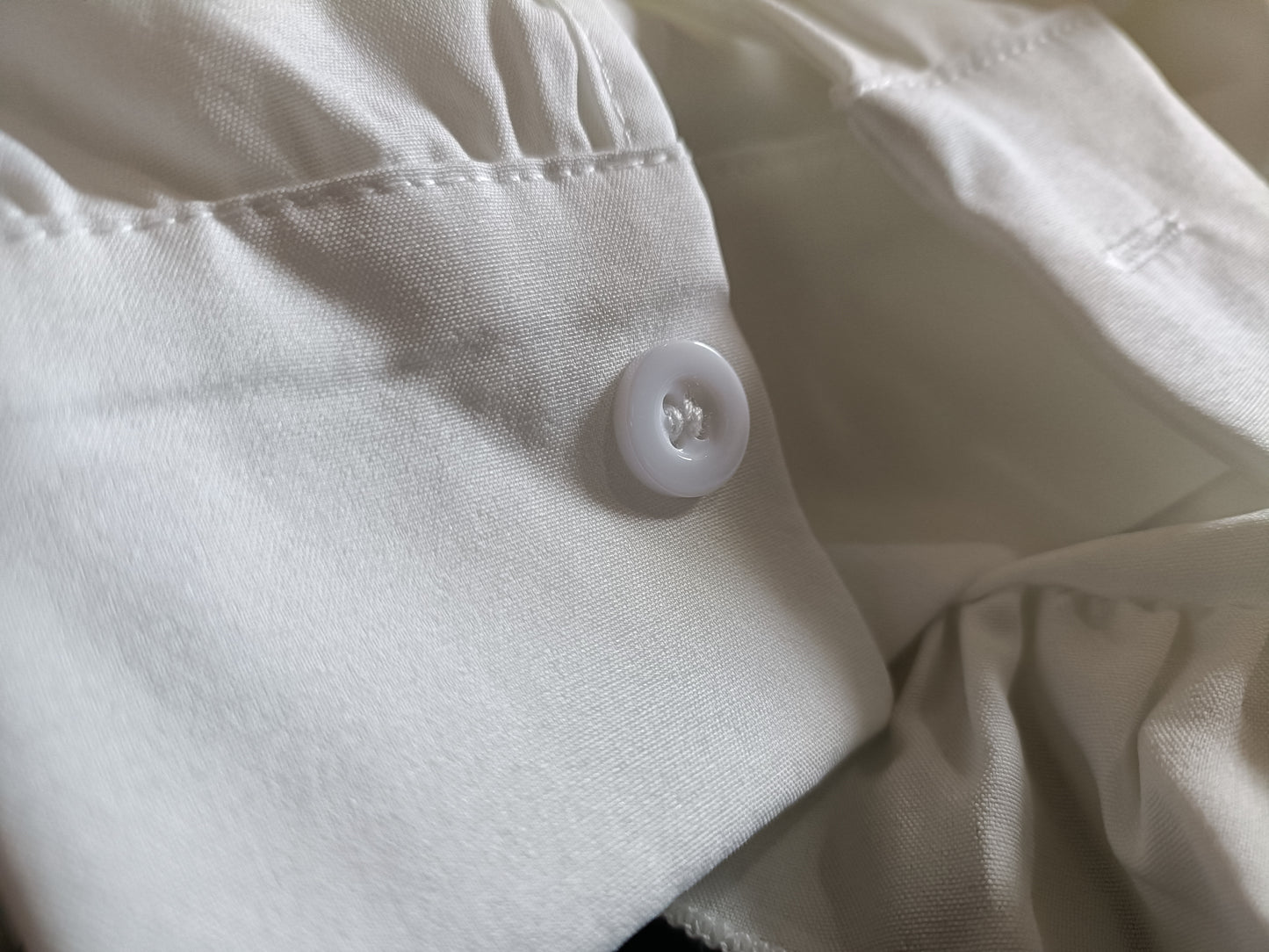 White Shirt/Blouse with Frill Hem