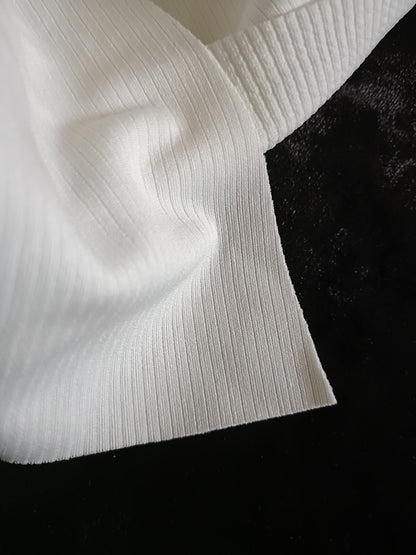 Off White Ribbed Waterfall Cardigan/Jacket with Tie Belt
