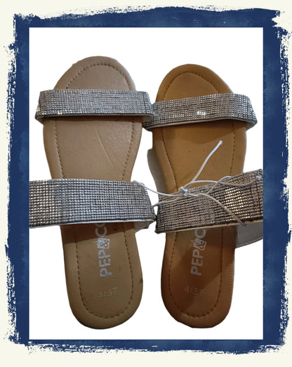 Silver Bling Slider Sandals