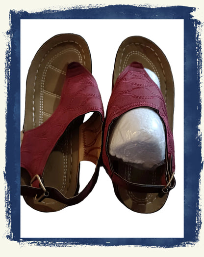 Dark Red/Wine Toe Post Sandals