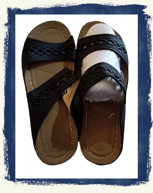 Black Slider Sandals