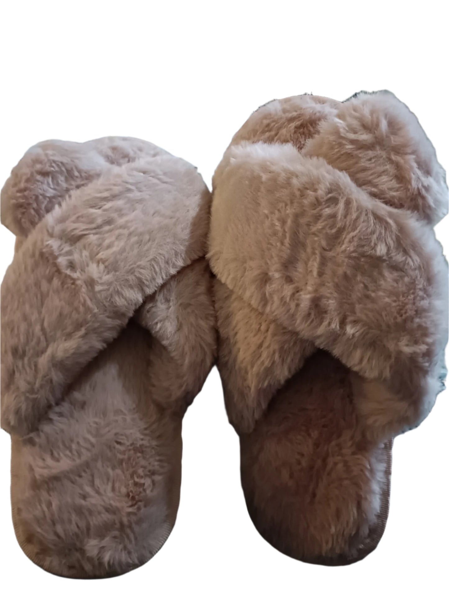 Pink Fluffy Faux Fur Slippers