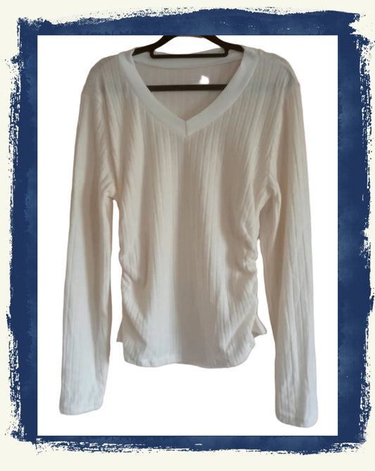 Long Sleeve Ruched Side Top