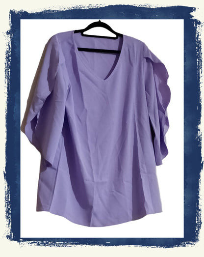 Lilac Split Sleeve Blouse