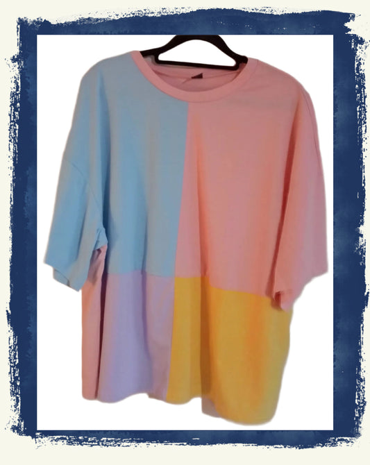 Multi Coloured Block T Shirt
