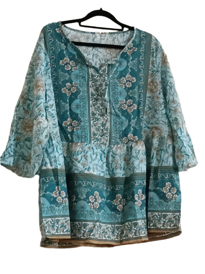 Green Floral Tunic