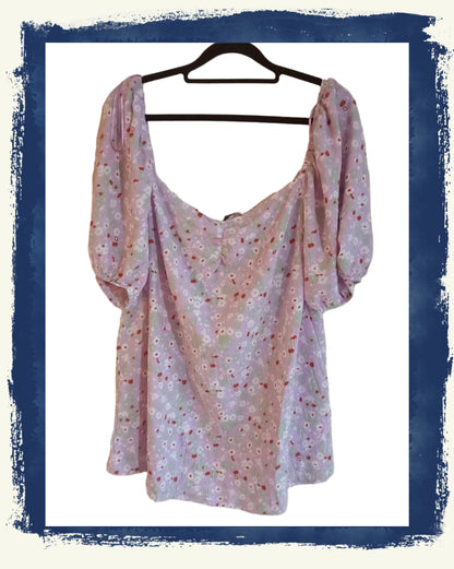 Floral Gypsy Style Floral Summer Top