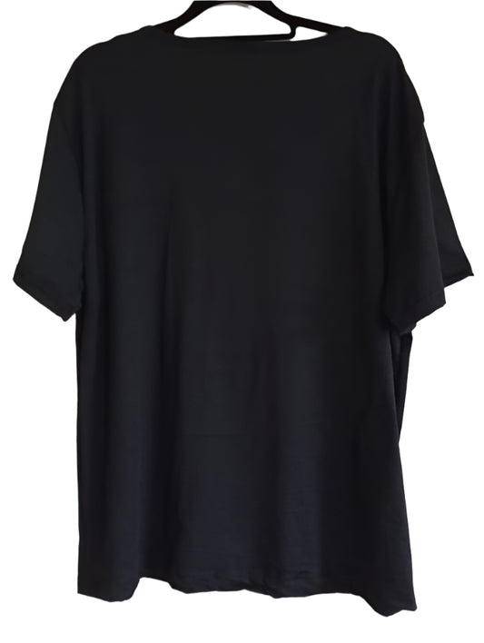 Black T Shirt with Colourful Bow Print