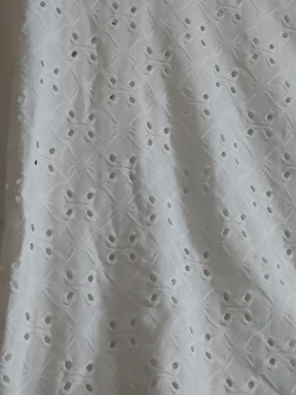 Short Sleeve Eyelet Embroidery T Shirt