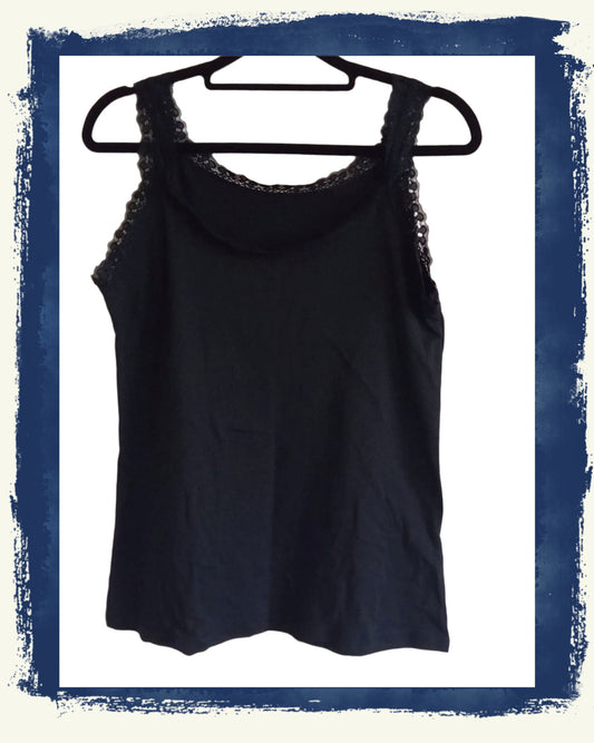 Pack of 6 Lace Trimmed Vest Tops