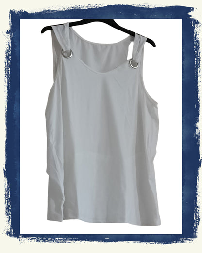 White Top with Metal Eyelets