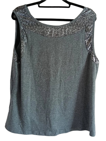 Sleeveless Top with Sparkle Trim