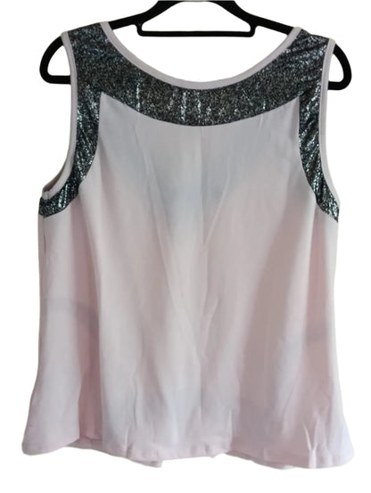 Sleeveless Top with Sparkle Trim
