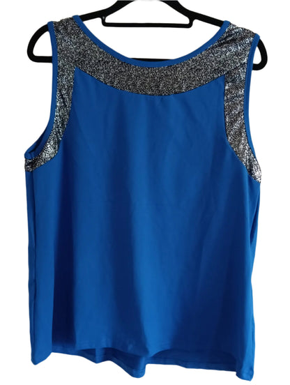 Sleeveless Top with Sparkle Trim